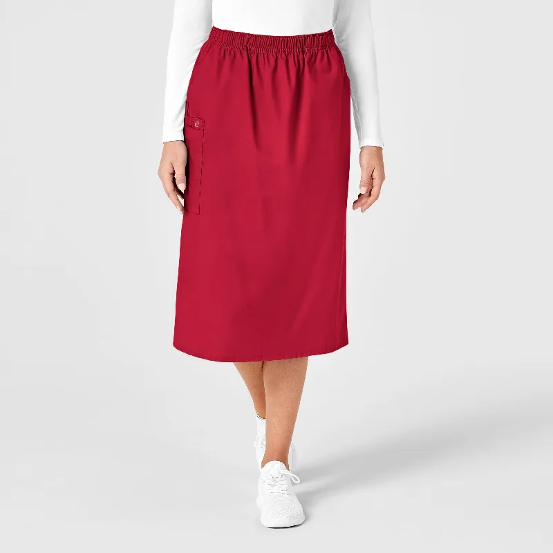 Plus Size Women's Pleated Front Dress Pants for Office WearWonderWORK Women's Pull On Cargo Scrub Skirt - Red Plus Size Women's Pleated Front Dress Pants for Office WearWonderWORK Women's Pull On Cargo Scrub Skirt - Red