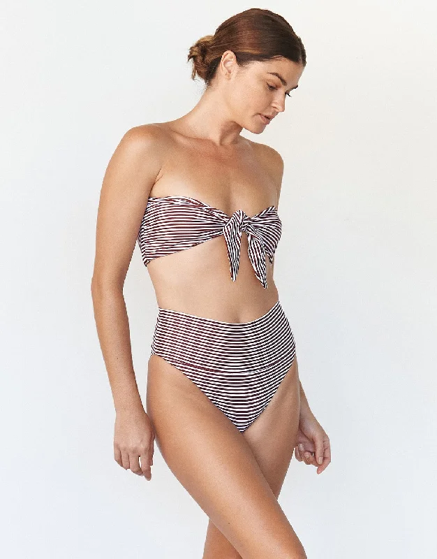 Baker Bandeau Bikini Top Carolina Stripe