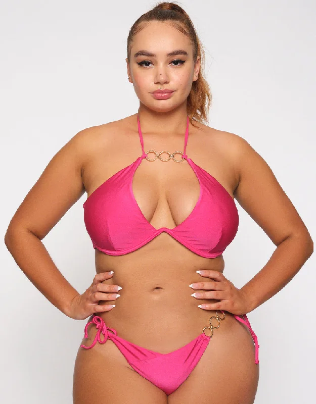 Women's polka - dot briefs for a retro vibeAnn Summers Club Tropicana Bikini Top Pink