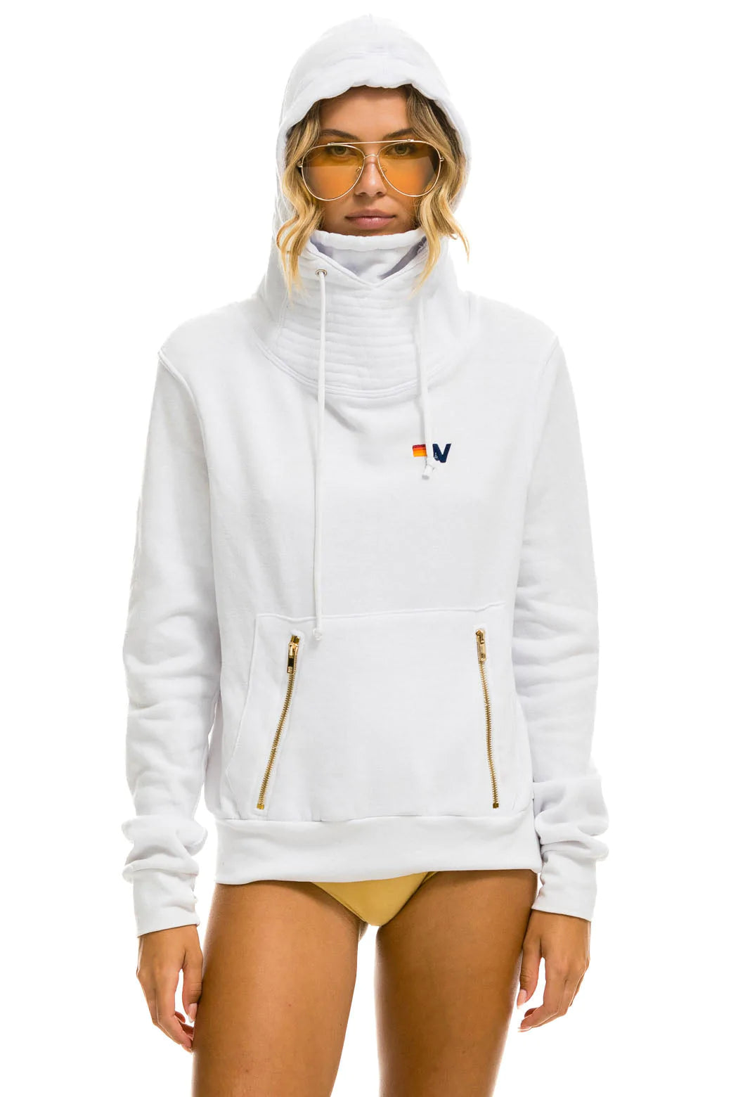 Women's hypoallergenic briefs for sensitive skinAviator Nation Women's Ninja Pullover Hoodie - White