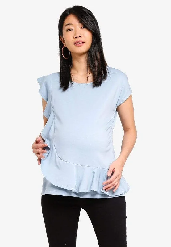 sexy lace push up bras for special occasionsCap Sleeves Cosette Frill Nursing Top Porcelain Blue sexy lace push up bras for special occasionsCap Sleeves Cosette Frill Nursing Top Porcelain Blue