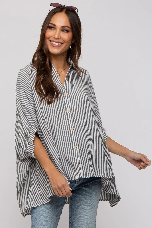 sexy backless push up brasCharcoal Striped Button Up Dolman Maternity Top