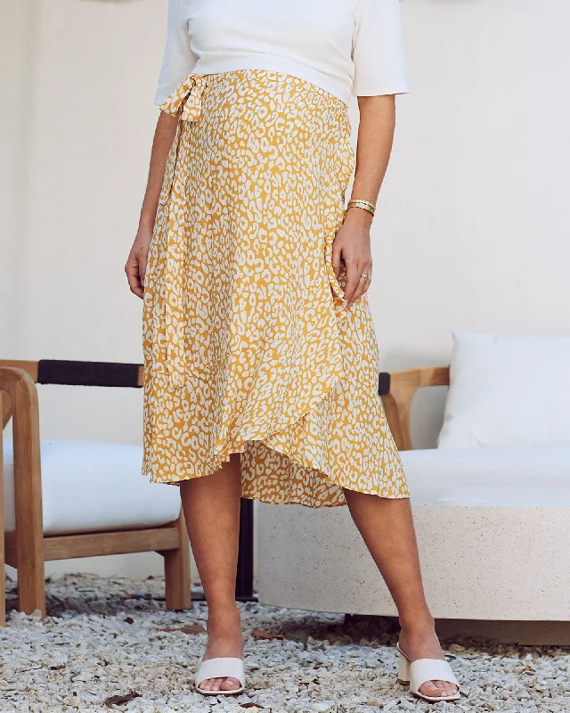 supportive sports bras for runningChristie Maternity Wrap Midi Skirt in Yellow Animal Print supportive sports bras for runningChristie Maternity Wrap Midi Skirt in Yellow Animal Print