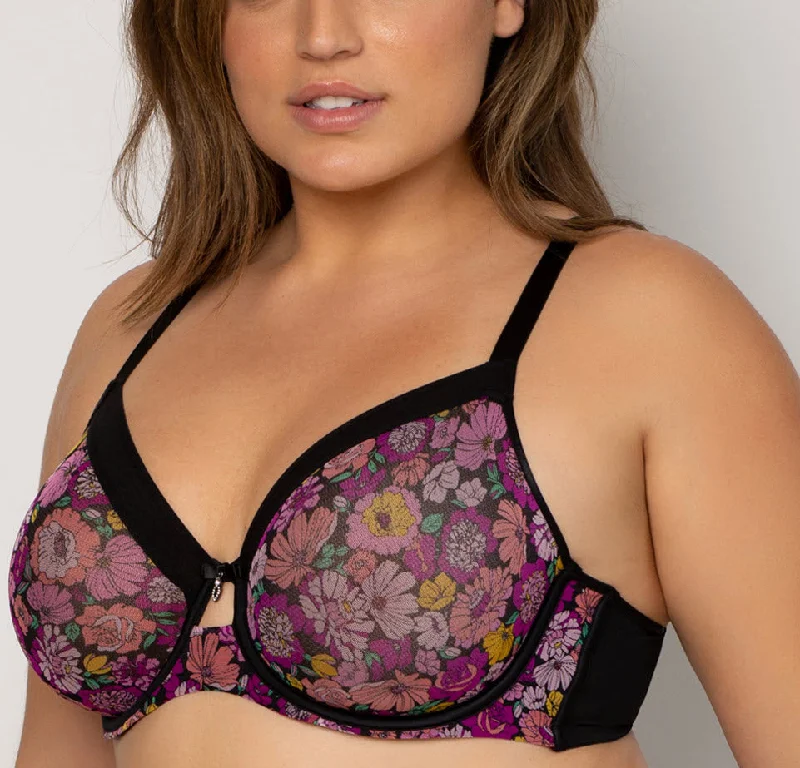 bralette sports bras for light exerciseCurvy Couture Sheer Mesh Retro Rose Unlined Bra 1311 bralette sports bras for light exerciseCurvy Couture Sheer Mesh Retro Rose Unlined Bra 1311