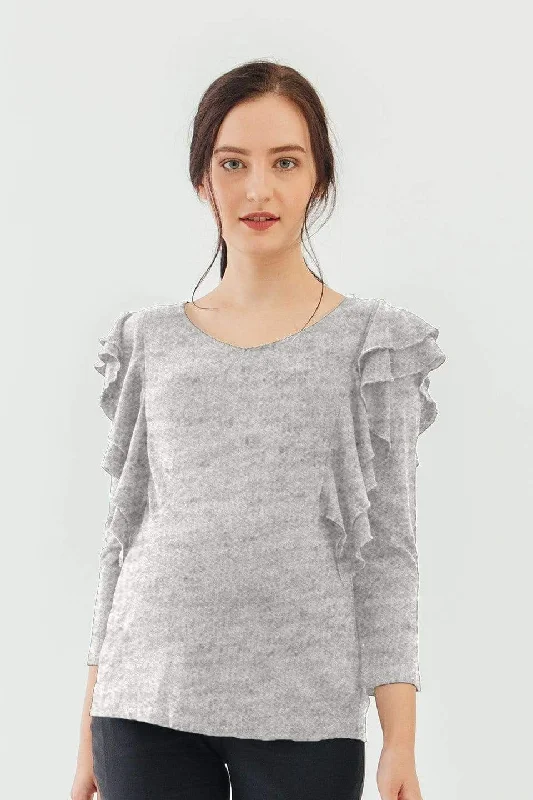wireless bras for a natural feelDania Nursing Top Heather Grey