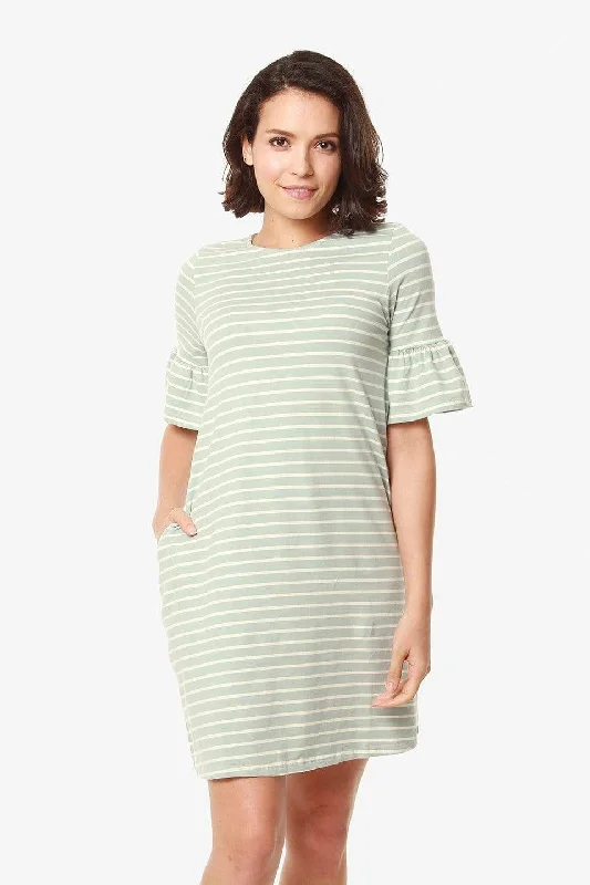 plunge t - shirt bras for a sleek appearanceFlounce Sleeves Camile Mint Stripe Nursing Dress plunge t - shirt bras for a sleek appearanceFlounce Sleeves Camile Mint Stripe Nursing Dress