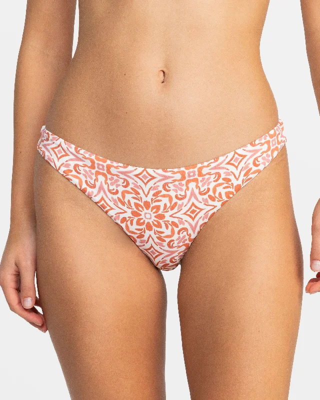 Women's cheeky briefs with a cut - out sideFresco Tile Cheeky Bikini Bottoms - Cloud Dancer Fresco Tile Women's cheeky briefs with a cut - out sideFresco Tile Cheeky Bikini Bottoms - Cloud Dancer Fresco Tile