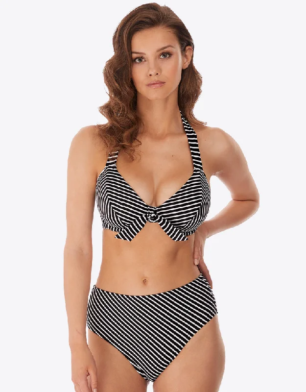 Freya Beach Hut Halter Bikini Top Black