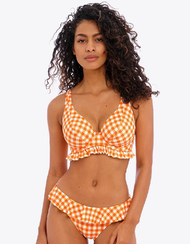 Women's adjustable - fit briefs with elastic sidesFreya Check In High Apex Bikini Top Zest