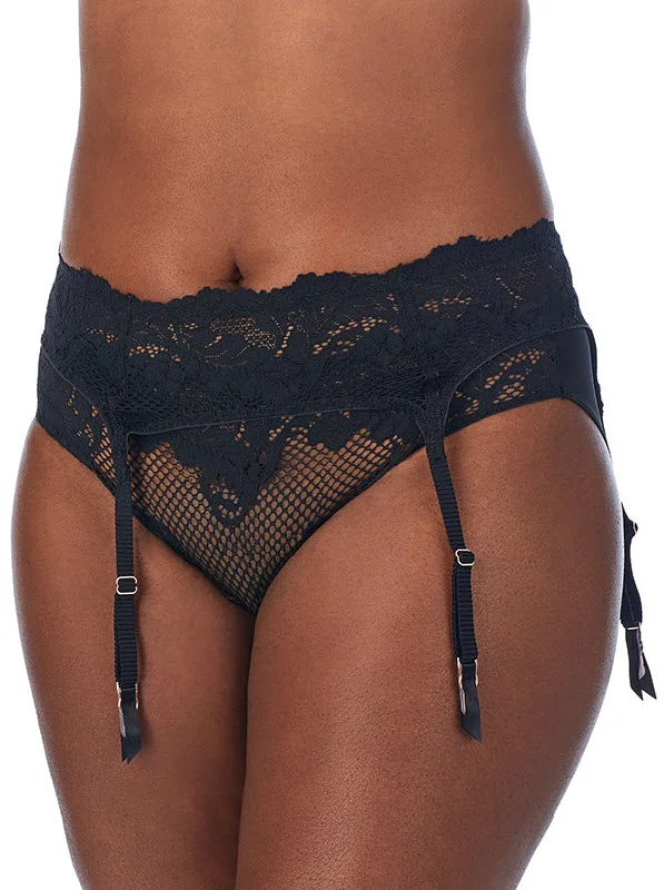 Le Mystere Lace Allure Black Lace Garter Belt 4946