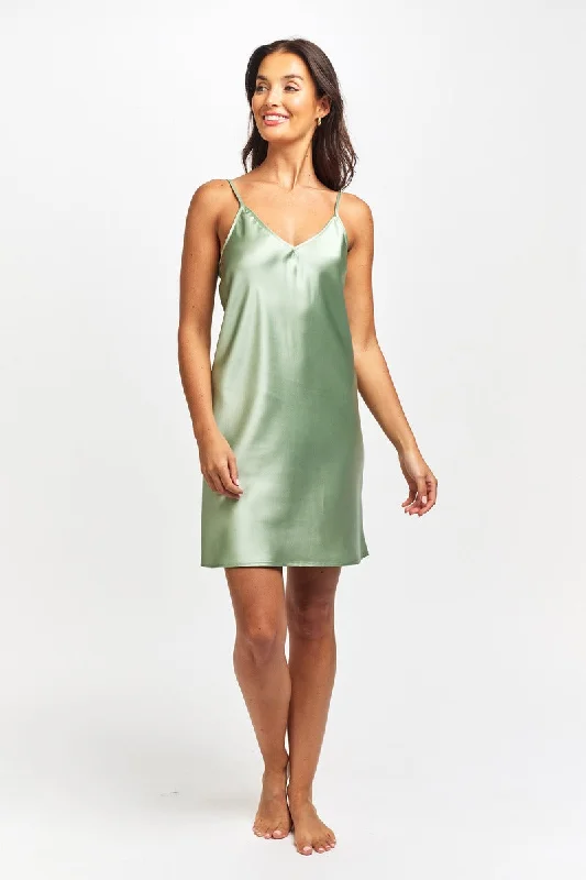 anniversary women lingerie gifts for a special momentLove & Lustre - Silk Chemise | Sage