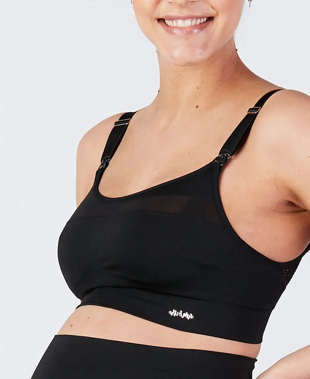 Maternity and nursing sport bra Woma black