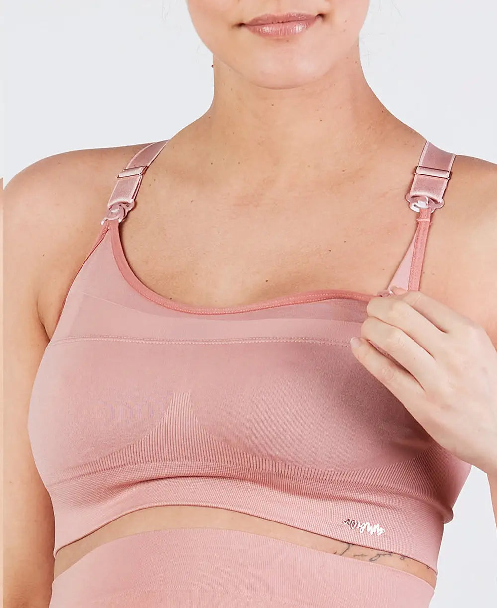 Maternity and nursing sport bra Woma pink