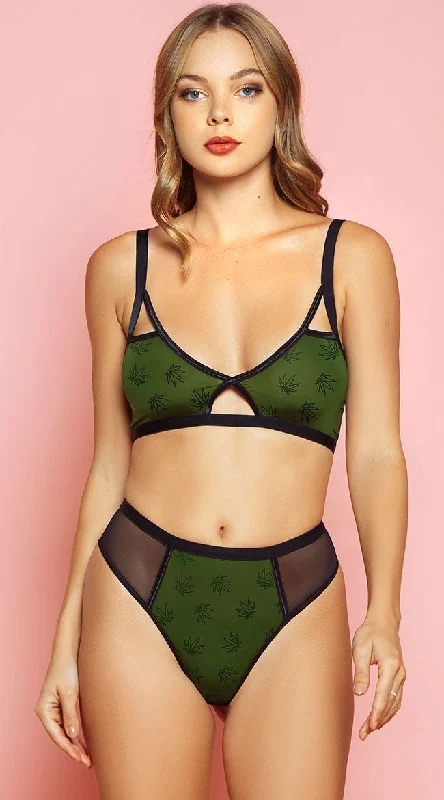 plus size bralette bras for comfortNeed For Weed Bra Set