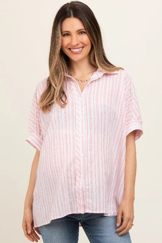 balconette lace bras for a feminine touchPink Striped Button Up Collared Short Sleeve Maternity Top balconette lace bras for a feminine touchPink Striped Button Up Collared Short Sleeve Maternity Top