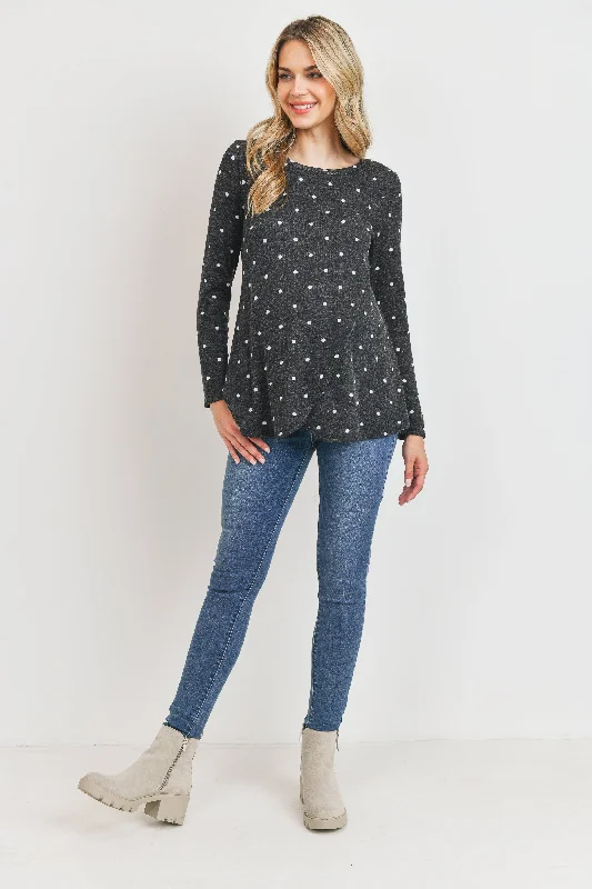 Polka Dot Mir Knit Maternity/Nursing Top