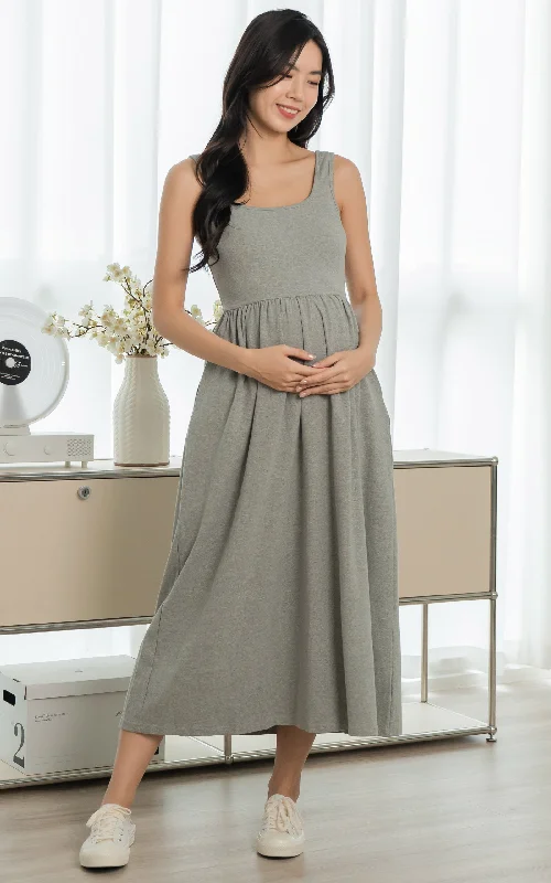 underwire sports bras for extra stabilityRosalie Nursing Dress in Grey