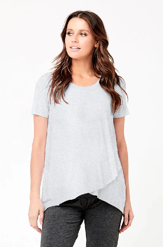 lace balconette bras for a luxurious feelShort Sleeve Raw Edge Tee