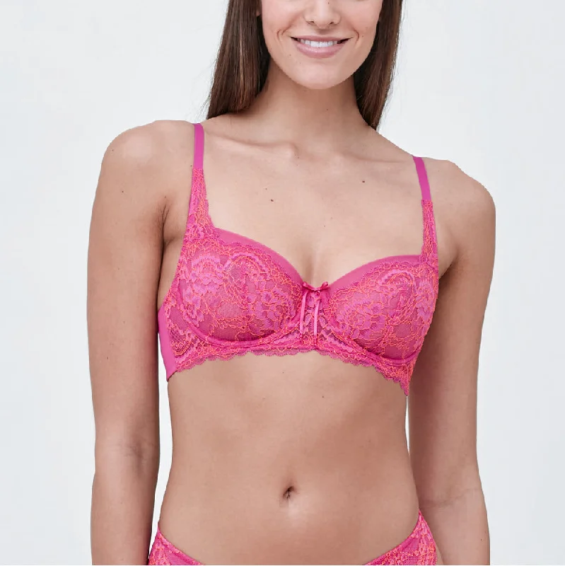 padded wireless bras for light supportSkarlett Blue Minx Magnolia Summer Coral Unlined Lace Bra 1733100 padded wireless bras for light supportSkarlett Blue Minx Magnolia Summer Coral Unlined Lace Bra 1733100