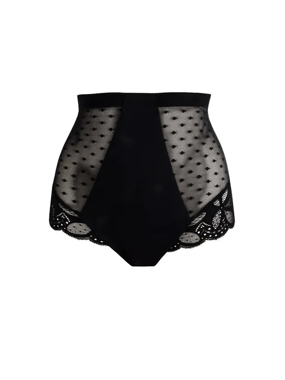 satin women lingerie for a luxurious feelStricto Sensuel Retro High Briefs Black