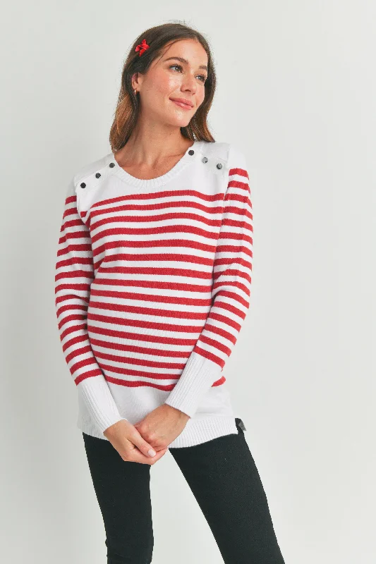seamless sports bras for minimal chafingStripe Maternity Nursing Sweater Top with Button Detail seamless sports bras for minimal chafingStripe Maternity Nursing Sweater Top with Button Detail