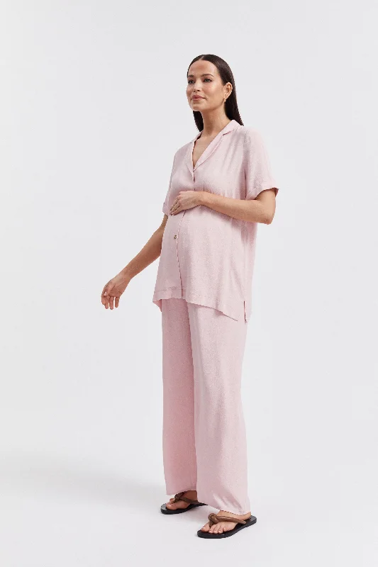 nursing bras for new mothersHoliday Rayon Shirt (Pale Pink)