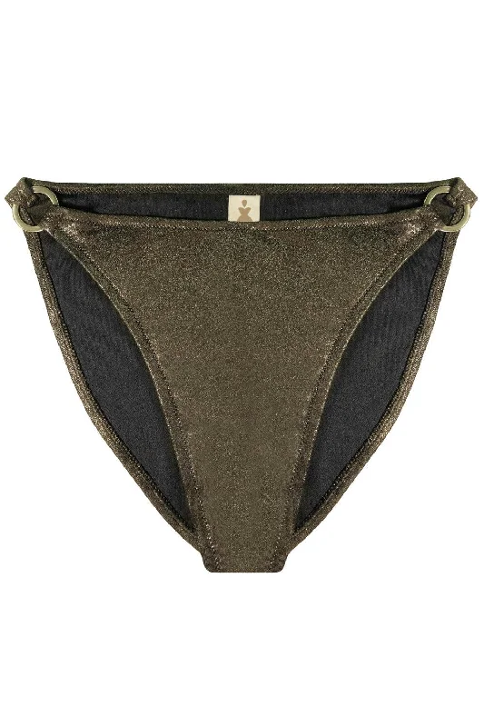 Women's post - partum briefs for new momsTitaniya Gold Black high waisted bikini bottom Women's post - partum briefs for new momsTitaniya Gold Black high waisted bikini bottom