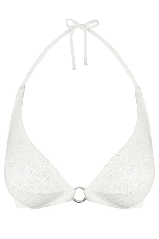 Women's bikini - style briefs with a scalloped edgeTitaniya Silver Ivory bikini top
