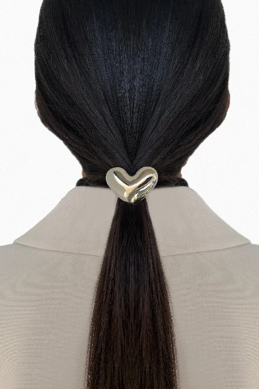 cable knit women cardigan with intricate patternsBUBBLE HEART PENDANT HAIR TIE