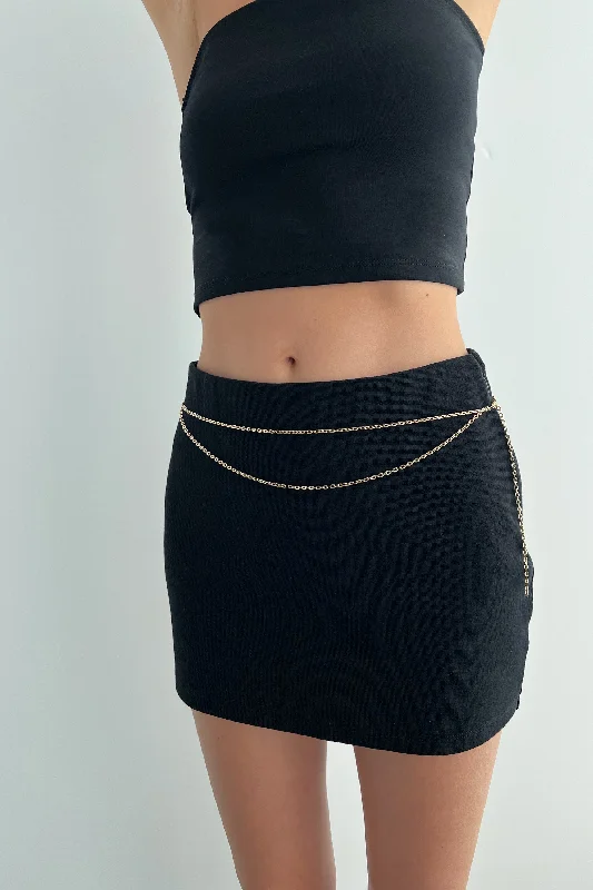 v neck women cardigan to elongate the necklineDOUBLE CHAIN BELT