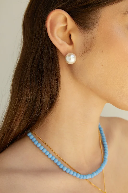lightweight women cardigan for spring and fallDOUBLE CIRCLE STUD EARRING