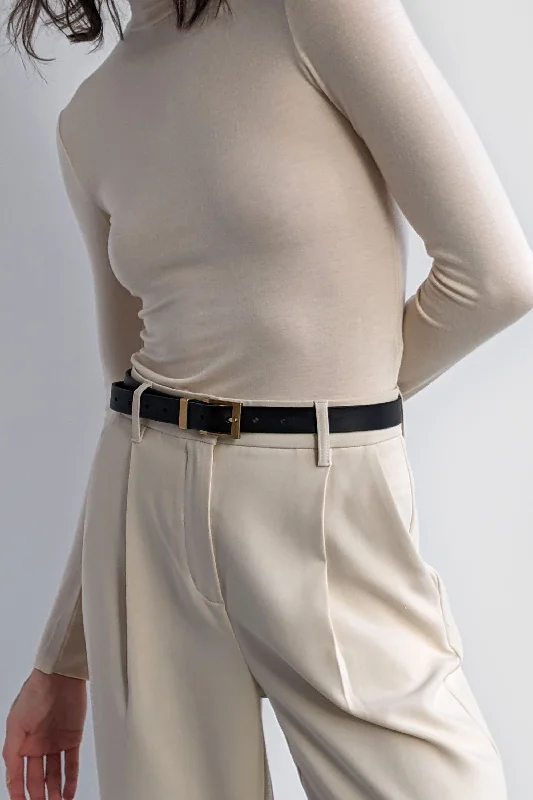 boyfriend style women cardigan for a relaxed fitGENUINE LEATHER SQUARE BUCKLE BELT