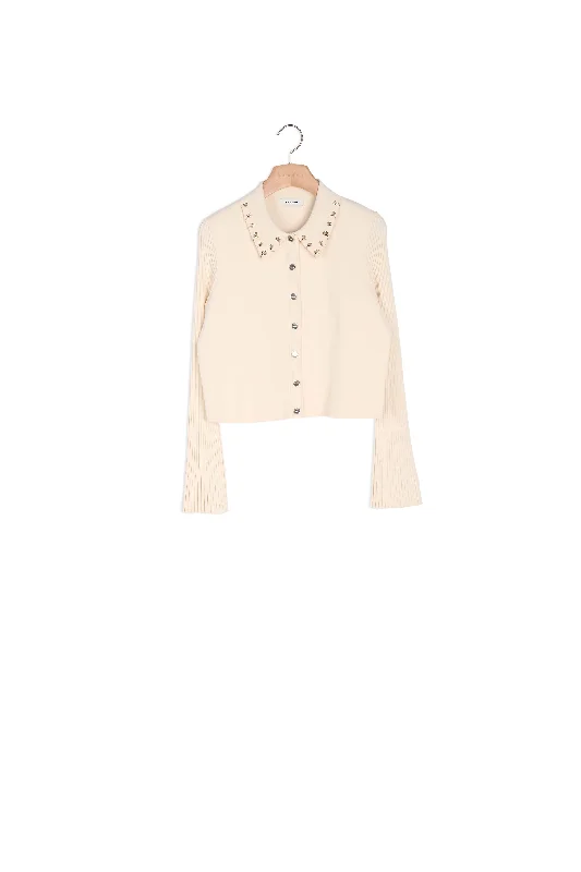 lightweight women cardigan for spring and fallCardigan en maille détails anneaux