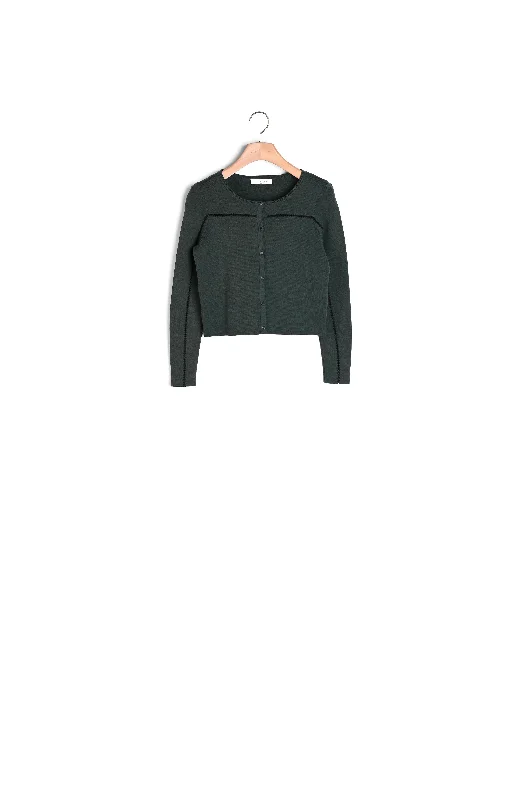 ribbed women cardigan with a classic textureGilet Gayle
