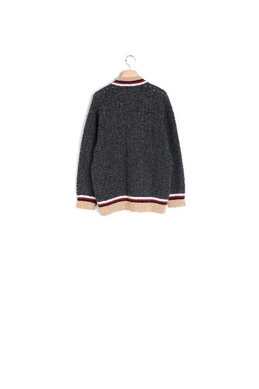 lightweight women cardigan for spring and fallCardicoat à patch double S