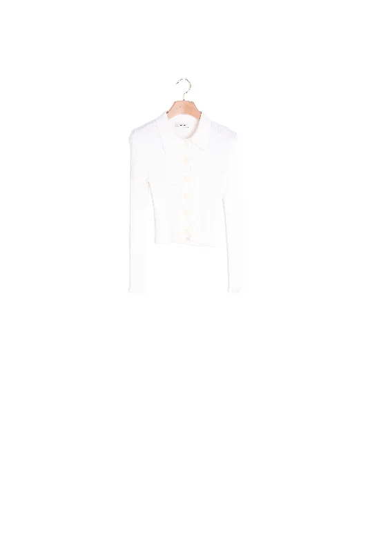organic cotton women cardigan for an eco - friendly choiceCardigan court côtelé