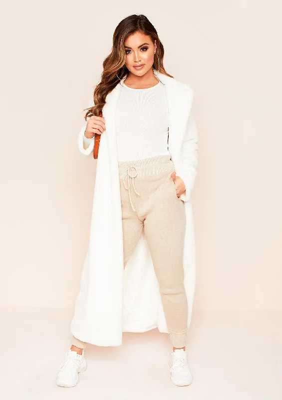 Jenniya Beige Knitted Jogger Bottoms