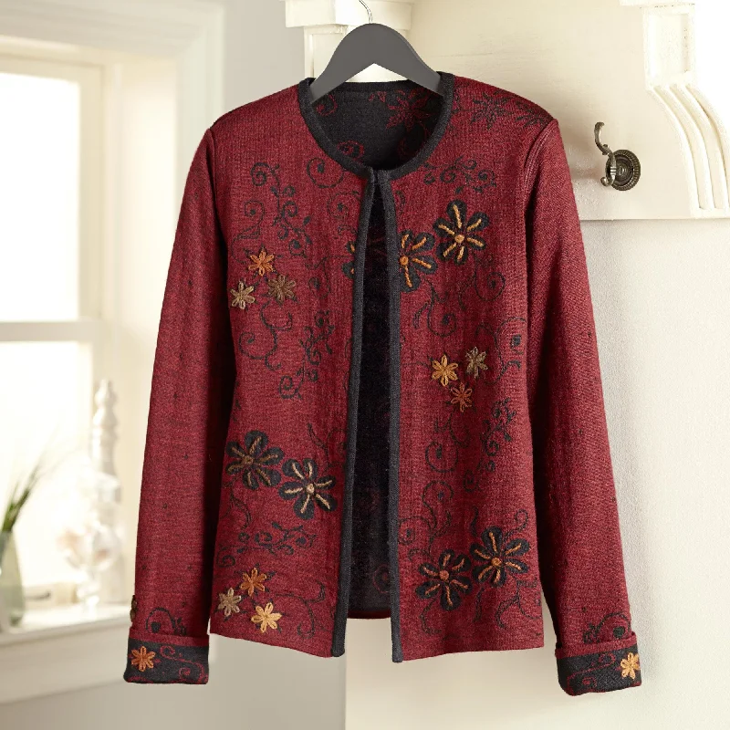 open front women cardigan for easy stylingKiko Kiko Reversible Alpaca Cardigan