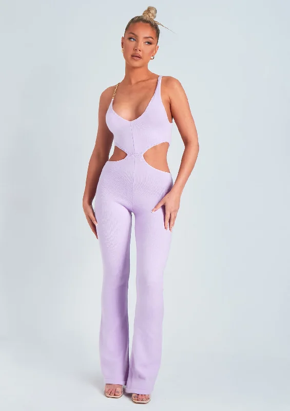 v neck women cardigan to elongate the necklineMicaela Lilac Chain Strap Knitted Jumpsuit v neck women cardigan to elongate the necklineMicaela Lilac Chain Strap Knitted Jumpsuit