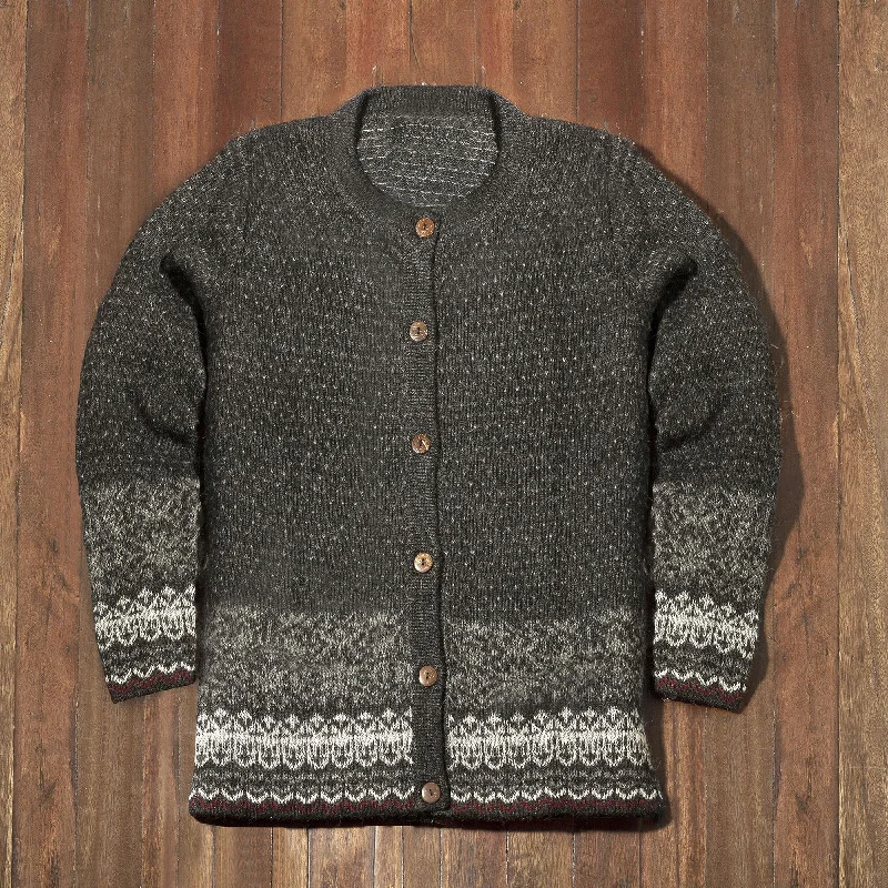 button down women cardigan with vintage buttonsWintry Passion Graphite and Smoke 100% Alpaca Cardigan from Peru button down women cardigan with vintage buttonsWintry Passion Graphite and Smoke 100% Alpaca Cardigan from Peru