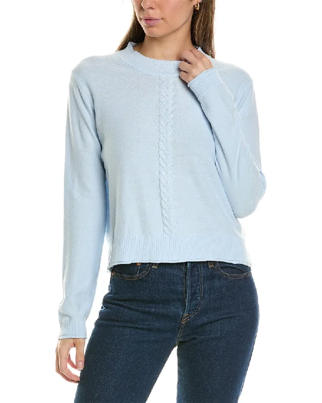 Alashan Cashmere Single Cable Crewneck Cashmere-Blend Sweater