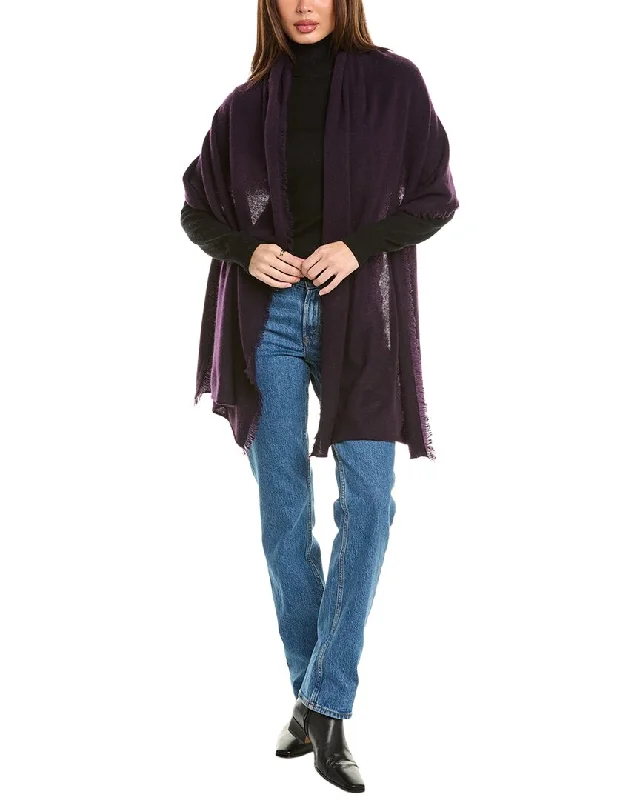 Amicale Cashmere Fringe Jersey Cashmere Travel Wrap