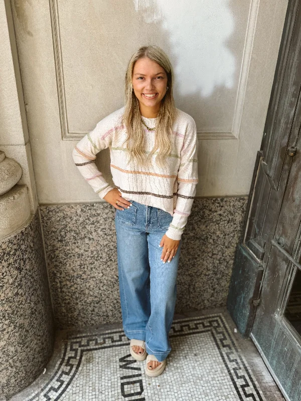Empire Waist Women Dress to Accentuate the Bust and Conceal the WaistMulli Yarn Striped Sweater Empire Waist Women Dress to Accentuate the Bust and Conceal the WaistMulli Yarn Striped Sweater