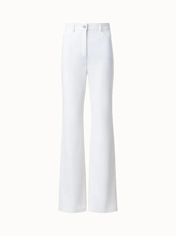 Cotton Stretch Denim Bootcut Pants