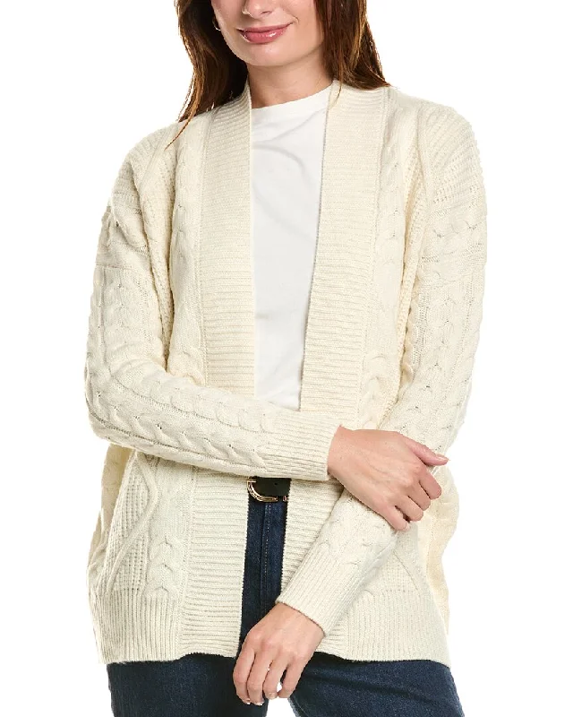 open front women cardigan for easy stylingForte Cashmere Luxe Cable Wool & Cashmere-Blend Cardigan open front women cardigan for easy stylingForte Cashmere Luxe Cable Wool & Cashmere-Blend Cardigan