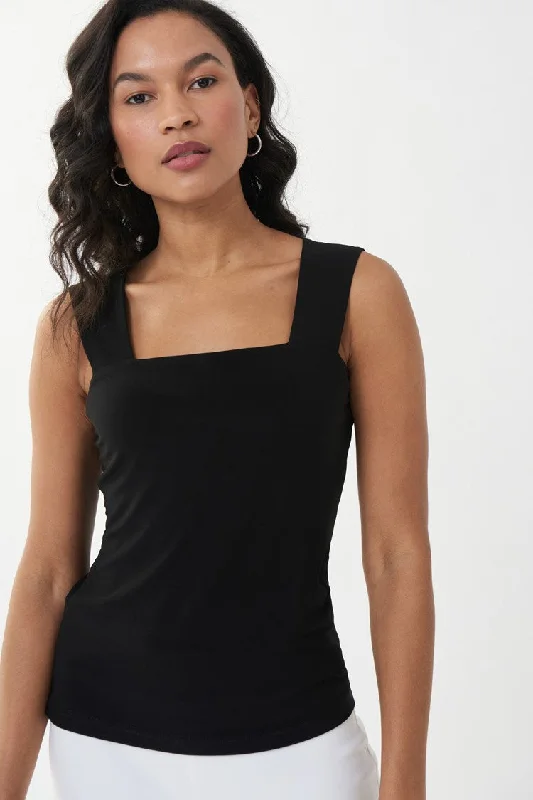 Long - Sleeve Women Dress in Velvet for a Luxurious Winter LookJoseph Ribkoff Classic Square Black Cami Long - Sleeve Women Dress in Velvet for a Luxurious Winter LookJoseph Ribkoff Classic Square Black Cami