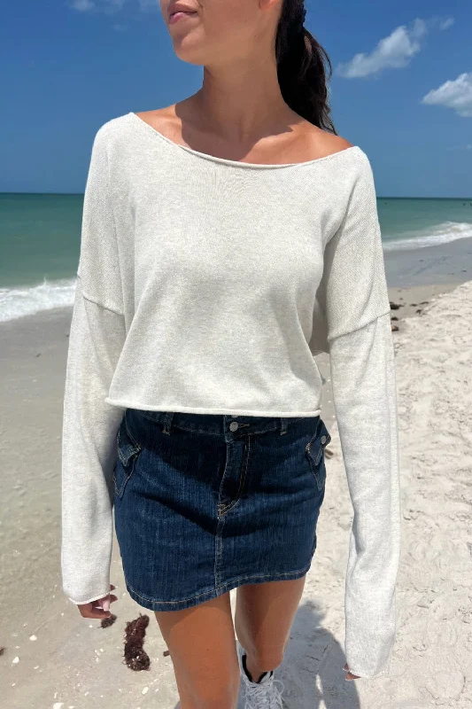 Pleated Women Dress with a Timeless and Elegant TextureCameron Cropped Sweater