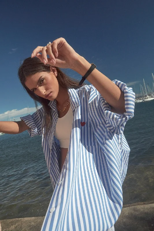 Backless Women Dress for a Sexy and Alluring Look at Evening EventsMolly Bracken Striped Woven Shirt Backless Women Dress for a Sexy and Alluring Look at Evening EventsMolly Bracken Striped Woven Shirt