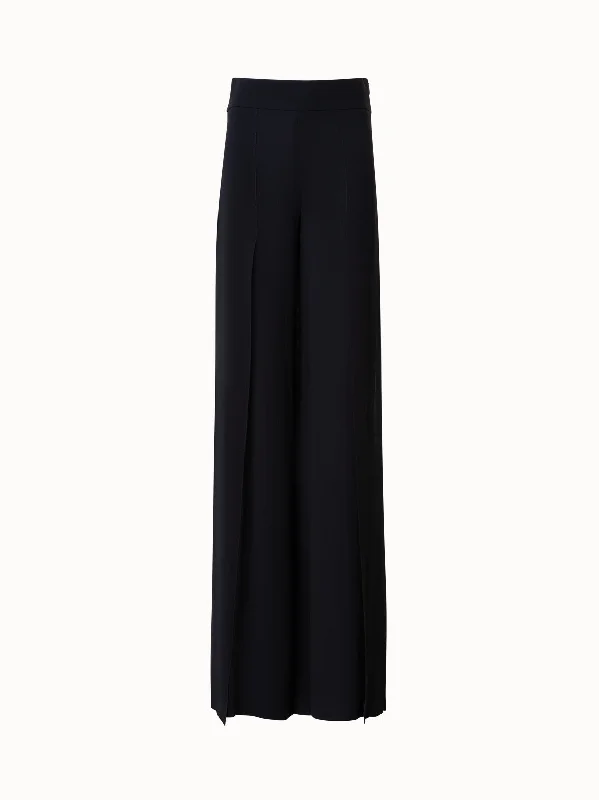 Silk Georgette Wide Leg Pants