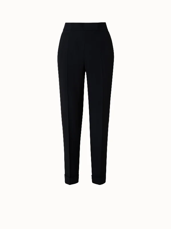 Viscose Crêpe Tapered Pants